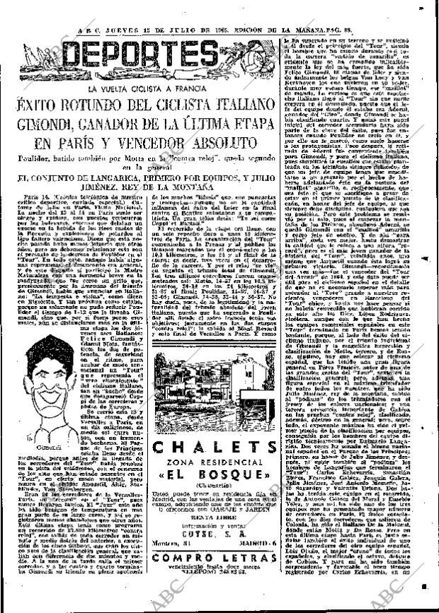 ABC MADRID 15-07-1965 página 65