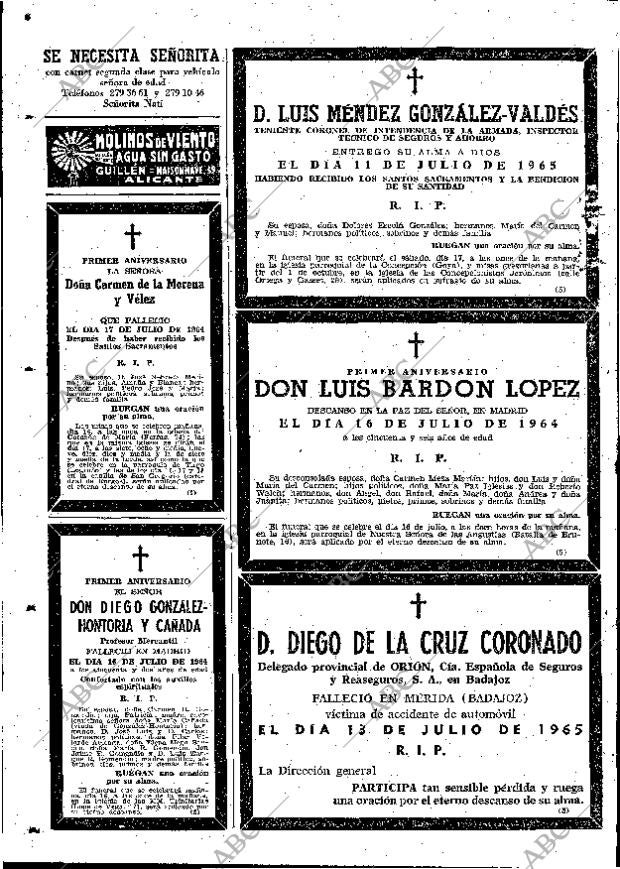ABC MADRID 15-07-1965 página 86
