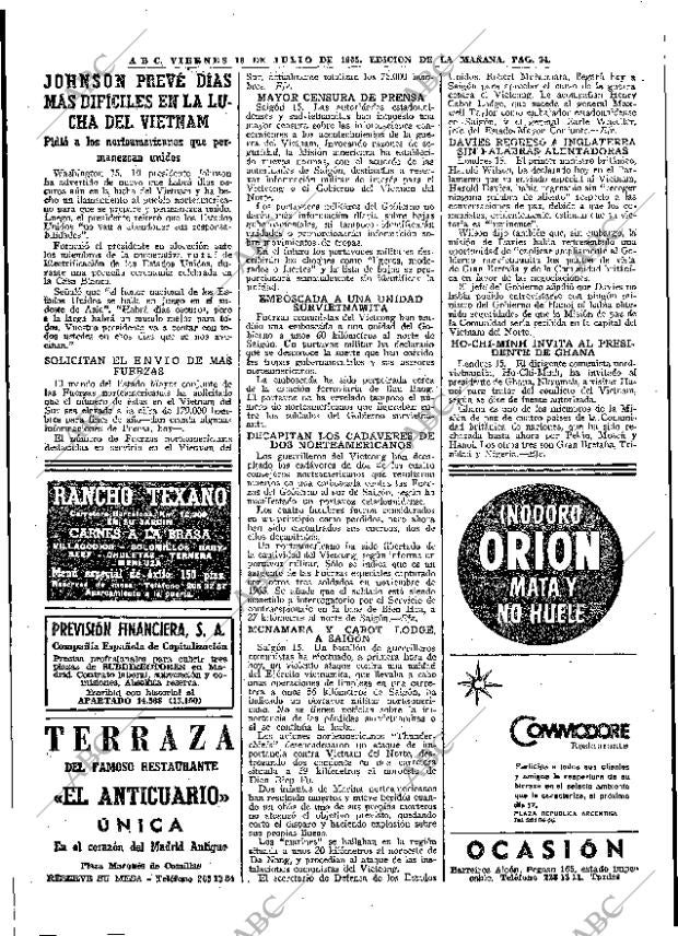 ABC MADRID 16-07-1965 página 34