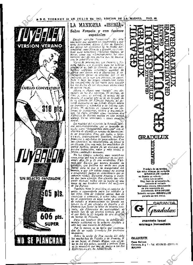 ABC MADRID 16-07-1965 página 40