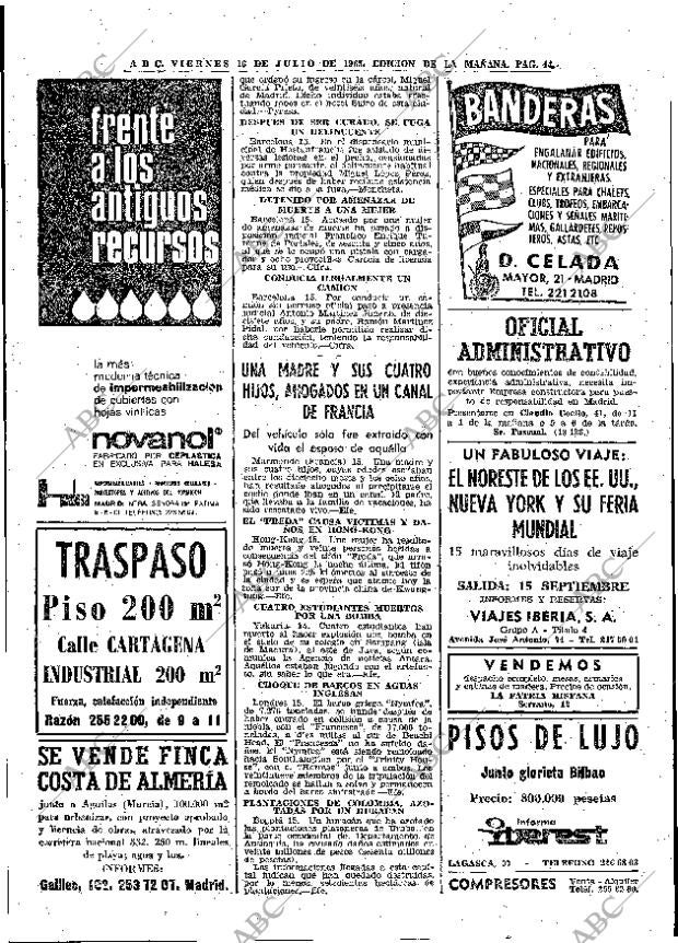 ABC MADRID 16-07-1965 página 44