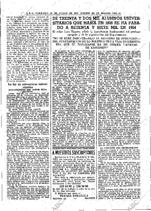 ABC MADRID 16-07-1965 página 46