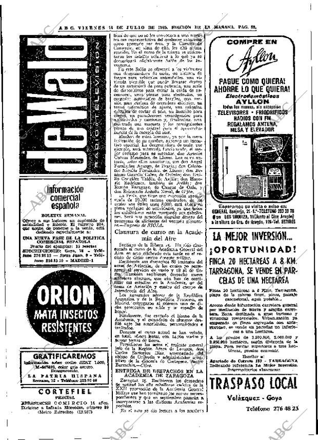 ABC MADRID 16-07-1965 página 52