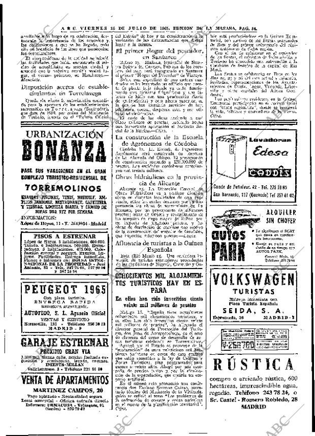 ABC MADRID 16-07-1965 página 54