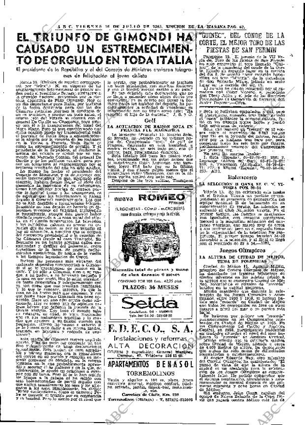 ABC MADRID 16-07-1965 página 67