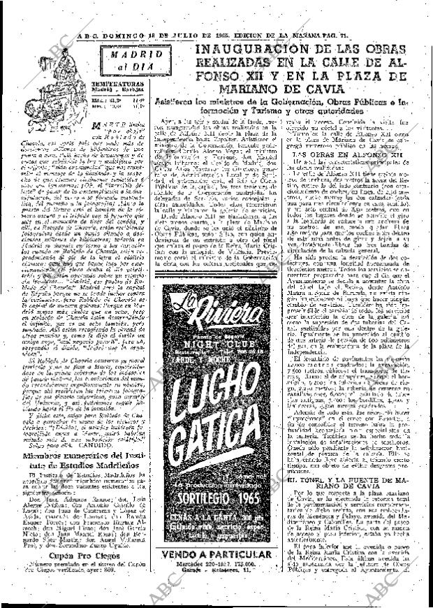 ABC MADRID 18-07-1965 página 71
