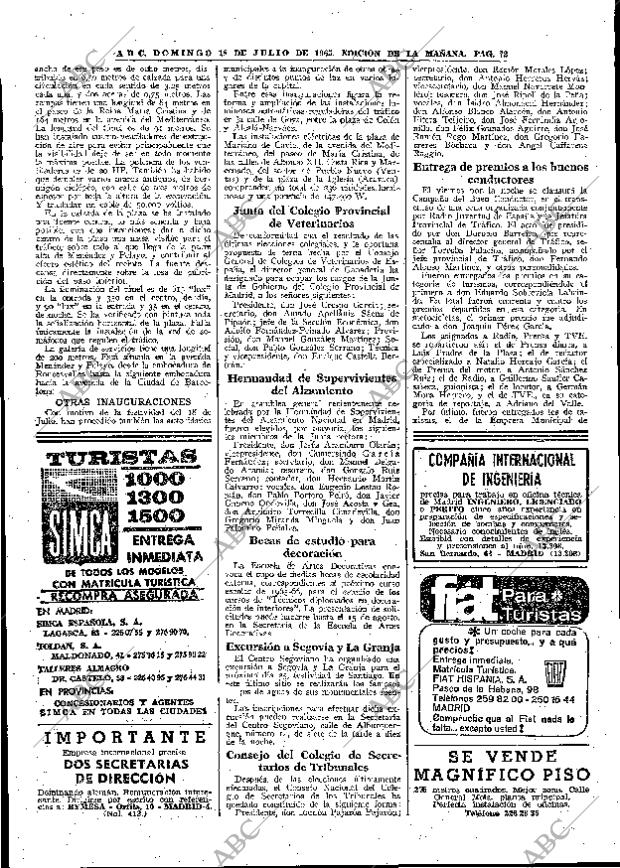 ABC MADRID 18-07-1965 página 72