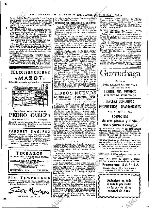 ABC MADRID 18-07-1965 página 84