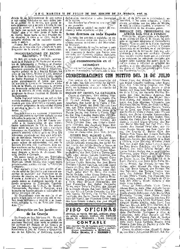 ABC MADRID 20-07-1965 página 34