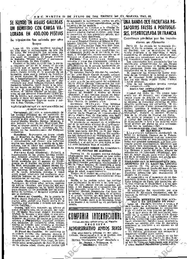 ABC MADRID 20-07-1965 página 44