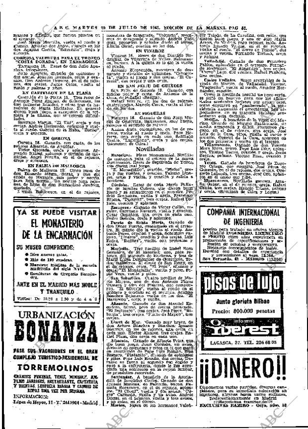 ABC MADRID 20-07-1965 página 56