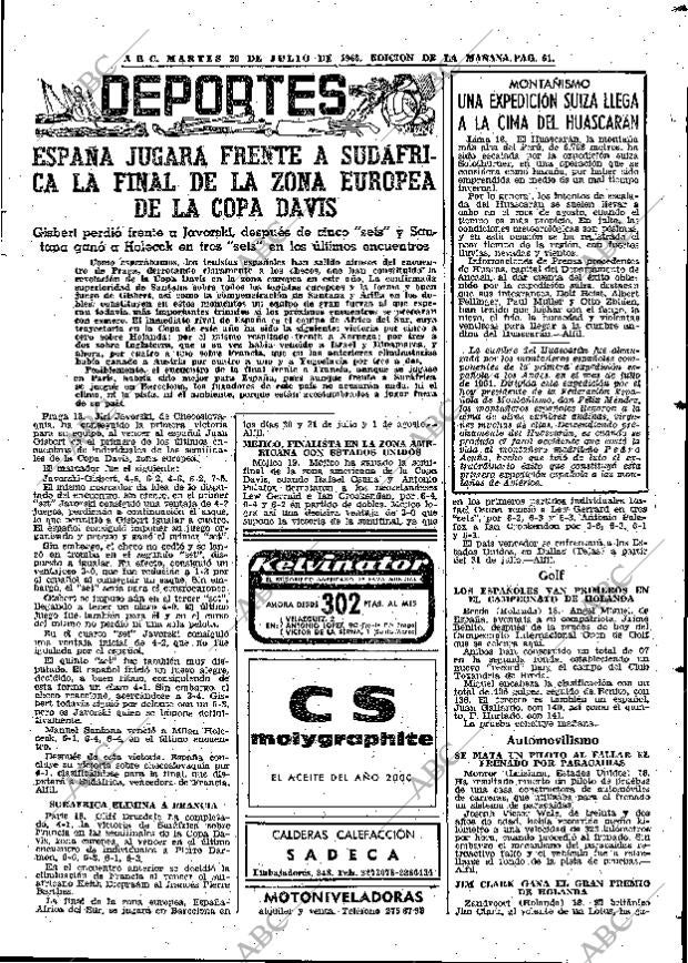 ABC MADRID 20-07-1965 página 61