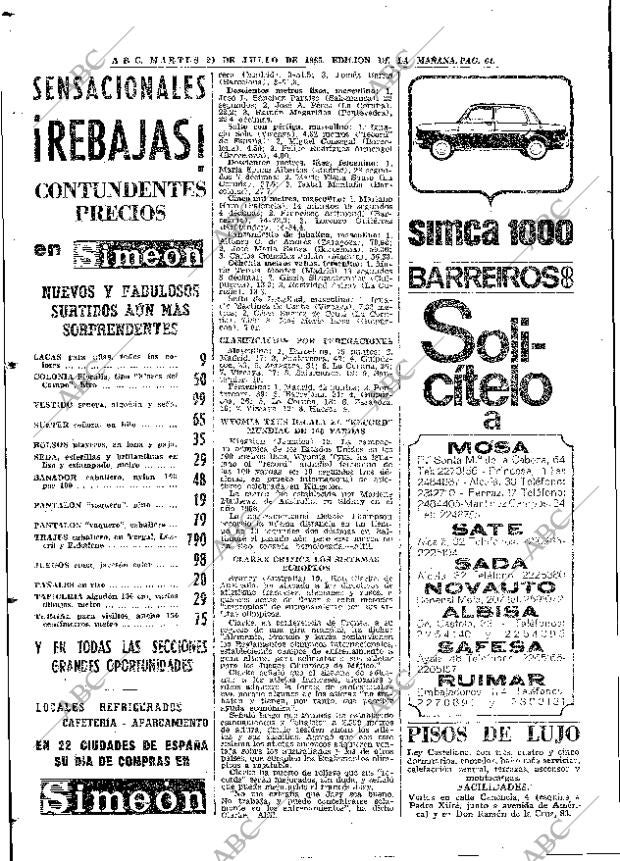 ABC MADRID 20-07-1965 página 64
