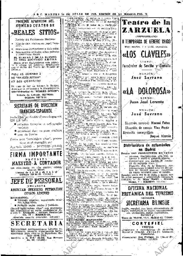 ABC MADRID 20-07-1965 página 71