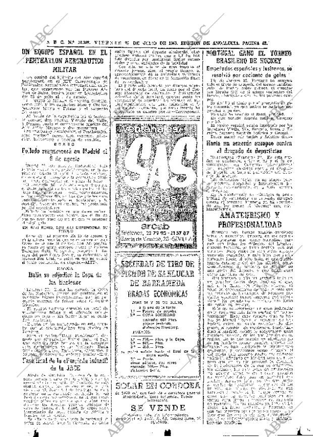 ABC SEVILLA 23-07-1965 página 63