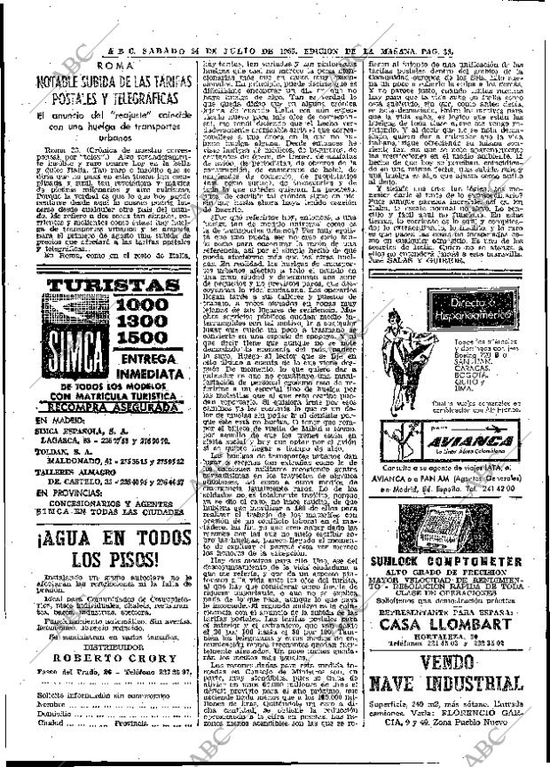 ABC MADRID 24-07-1965 página 38