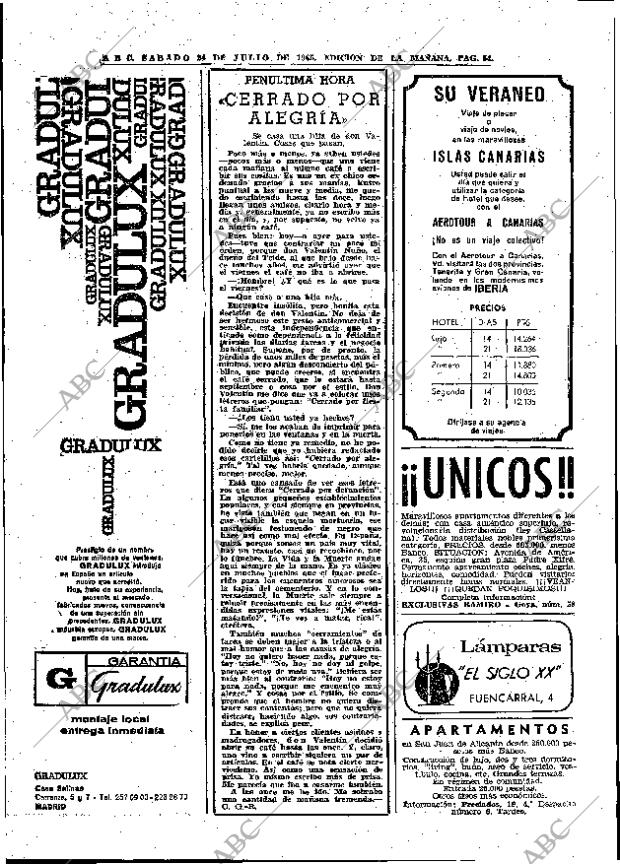 ABC MADRID 24-07-1965 página 54