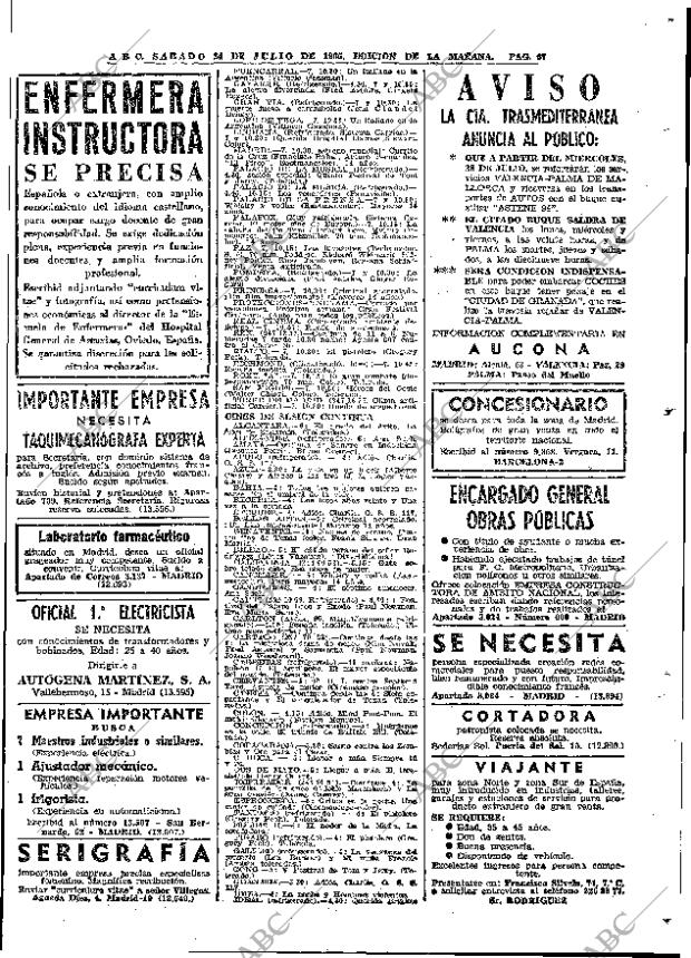 ABC MADRID 24-07-1965 página 67