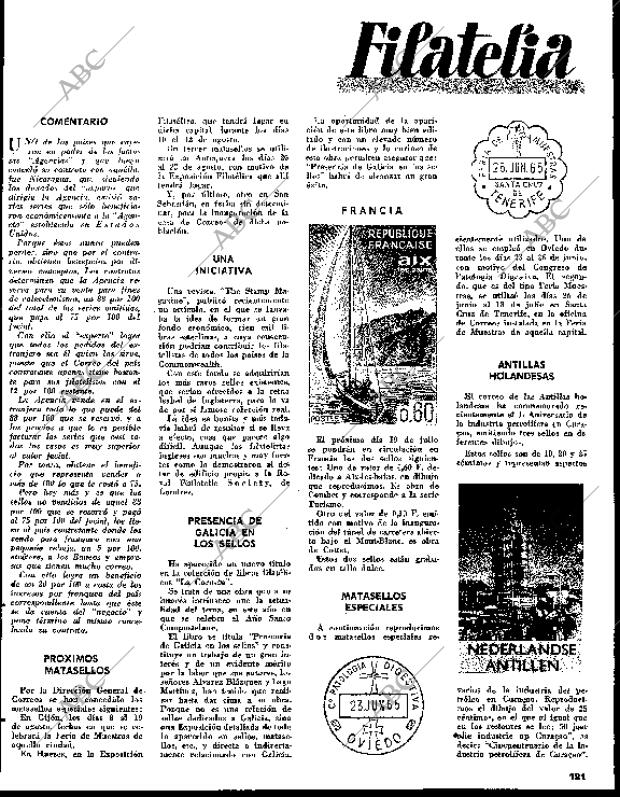 BLANCO Y NEGRO MADRID 24-07-1965 página 121