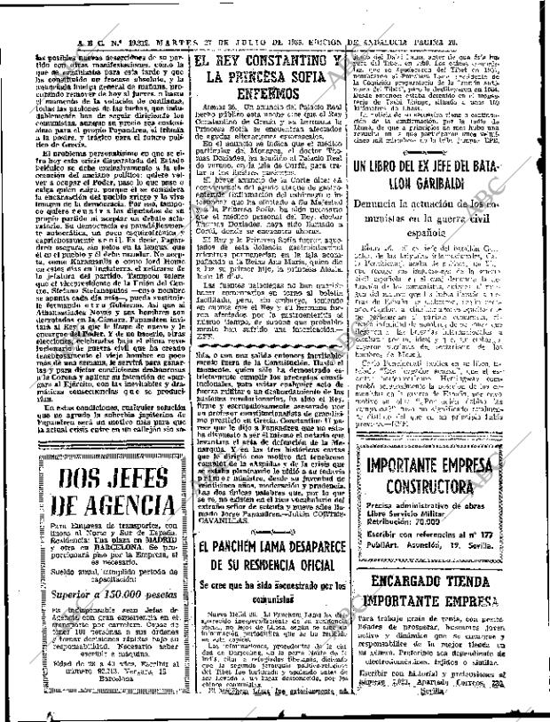 ABC SEVILLA 27-07-1965 página 20