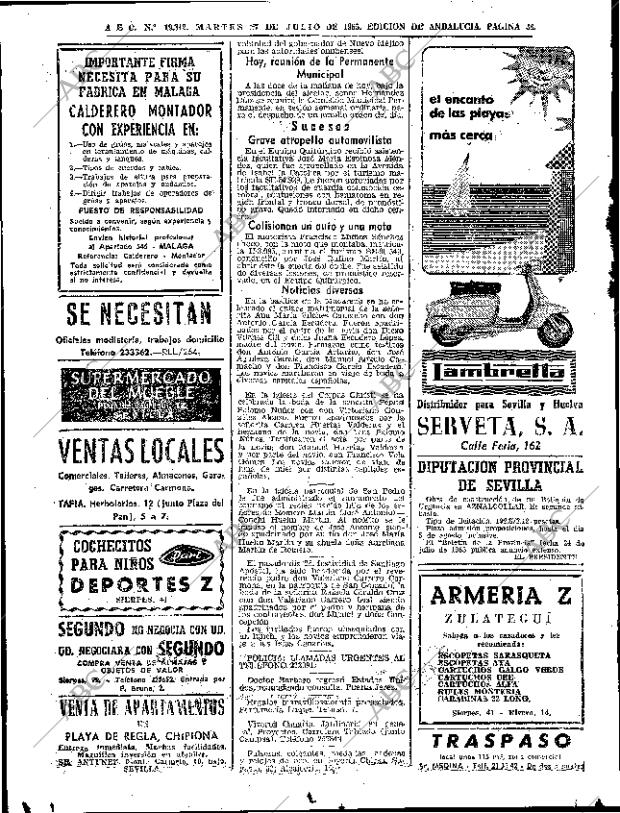 ABC SEVILLA 27-07-1965 página 38
