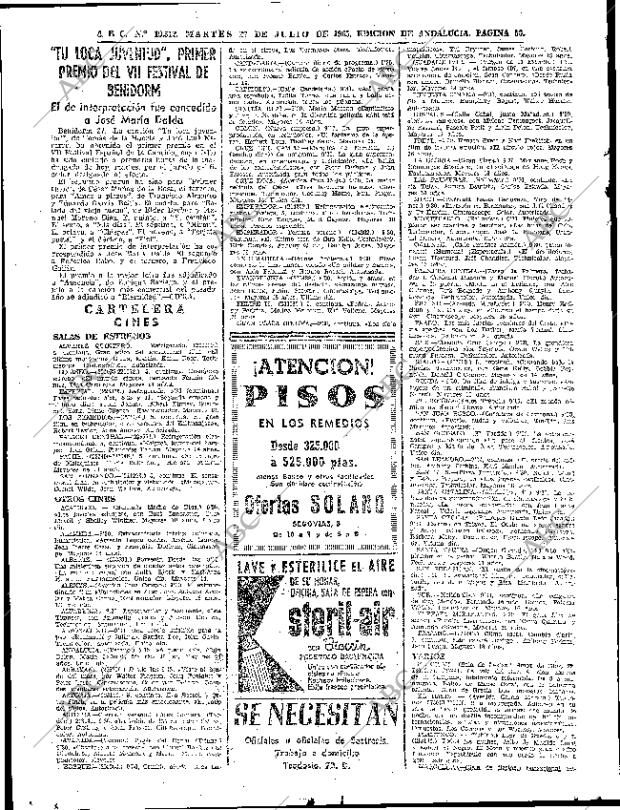 ABC SEVILLA 27-07-1965 página 50