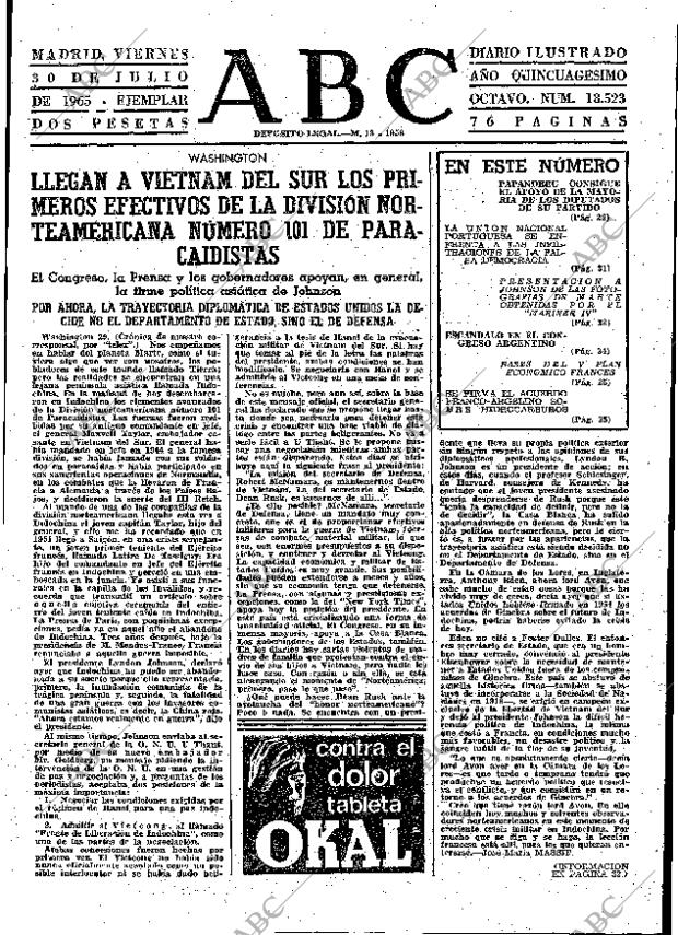 ABC MADRID 30-07-1965 página 27