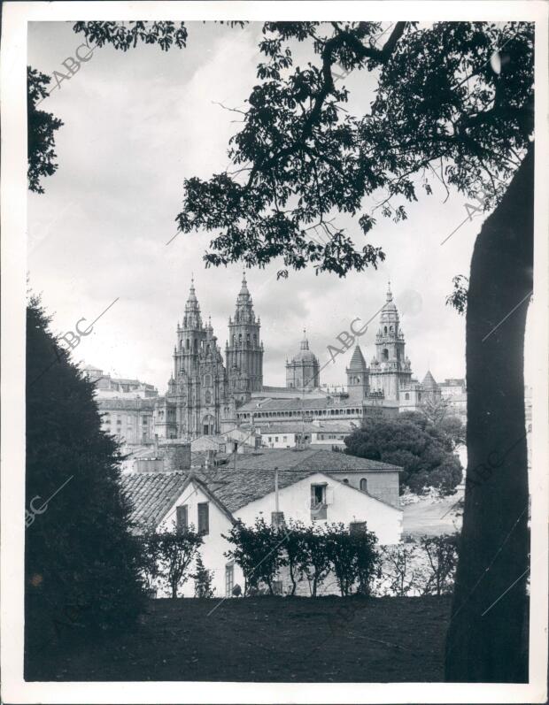 Vista de la catedral de Santiago de Compostela