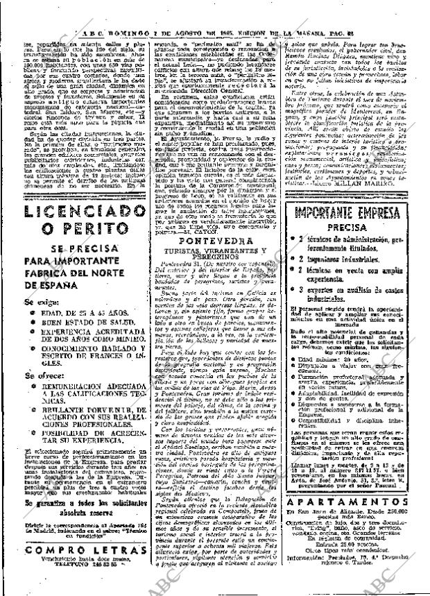 ABC MADRID 01-08-1965 página 62