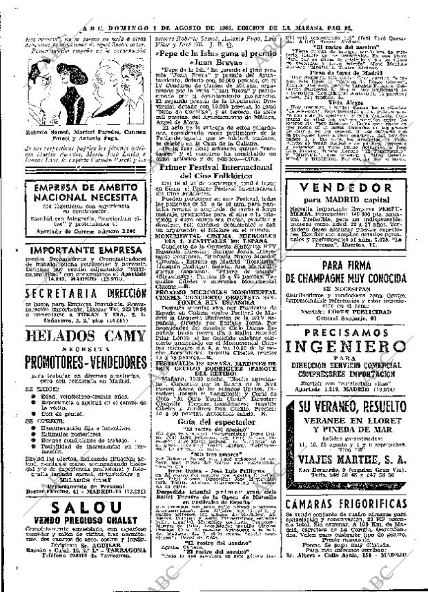 ABC MADRID 01-08-1965 página 82