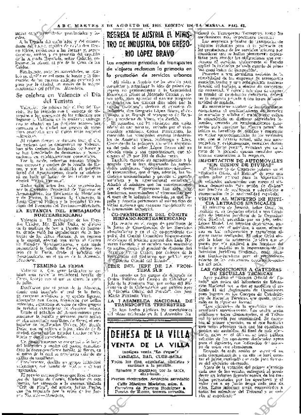 ABC MADRID 03-08-1965 página 43