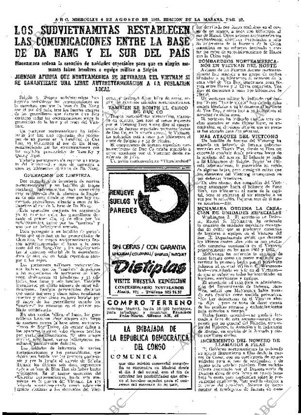 ABC MADRID 04-08-1965 página 27