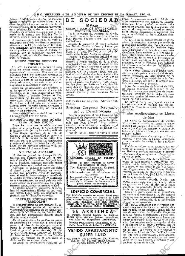 ABC MADRID 04-08-1965 página 42