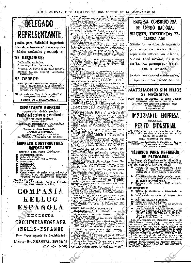 ABC MADRID 05-08-1965 página 56