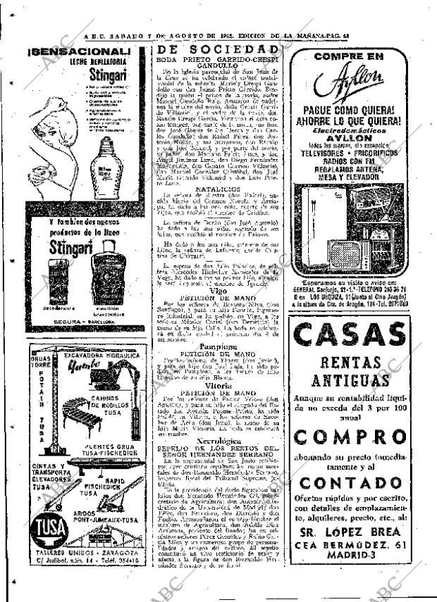 ABC MADRID 07-08-1965 página 48