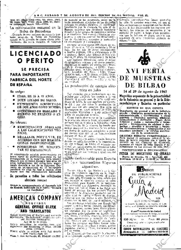 ABC MADRID 07-08-1965 página 52