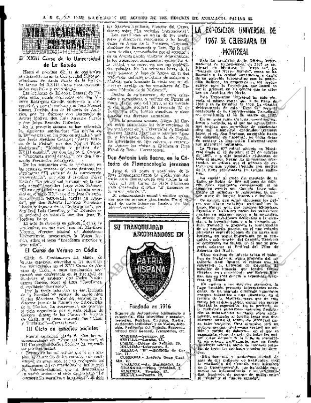 ABC SEVILLA 07-08-1965 página 33