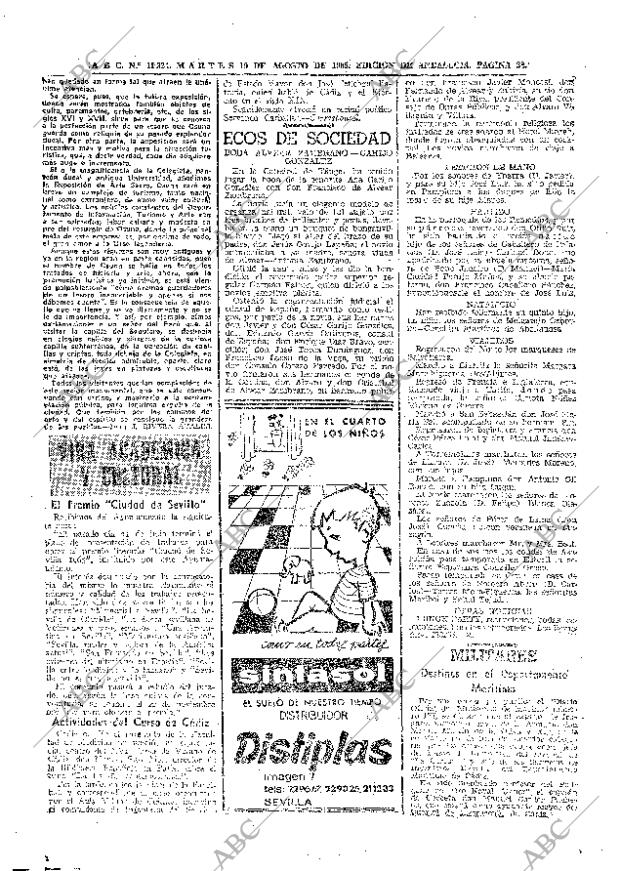 ABC SEVILLA 10-08-1965 página 28