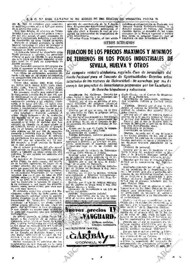 ABC SEVILLA 14-08-1965 página 32