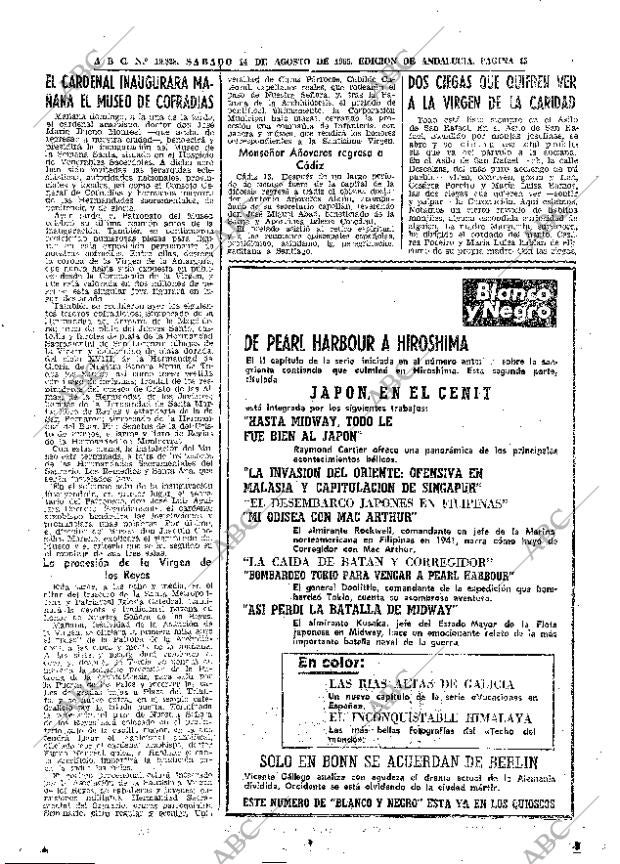 ABC SEVILLA 14-08-1965 página 45