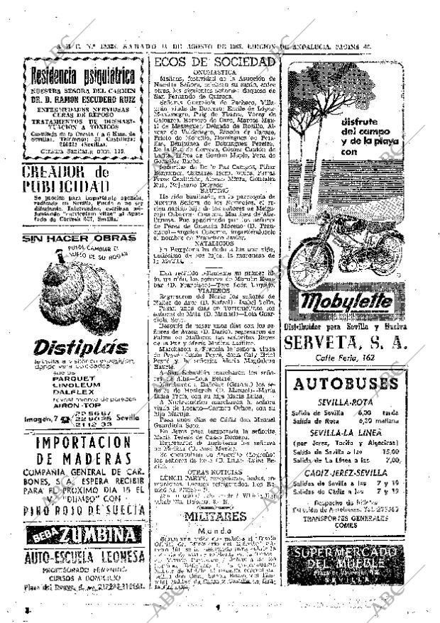ABC SEVILLA 14-08-1965 página 48