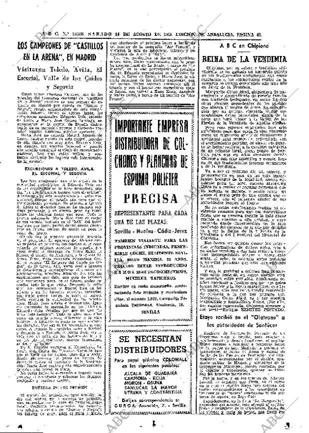 ABC SEVILLA 14-08-1965 página 49