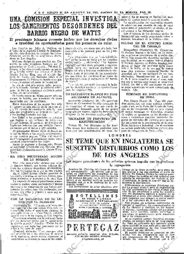 ABC MADRID 21-08-1965 página 25