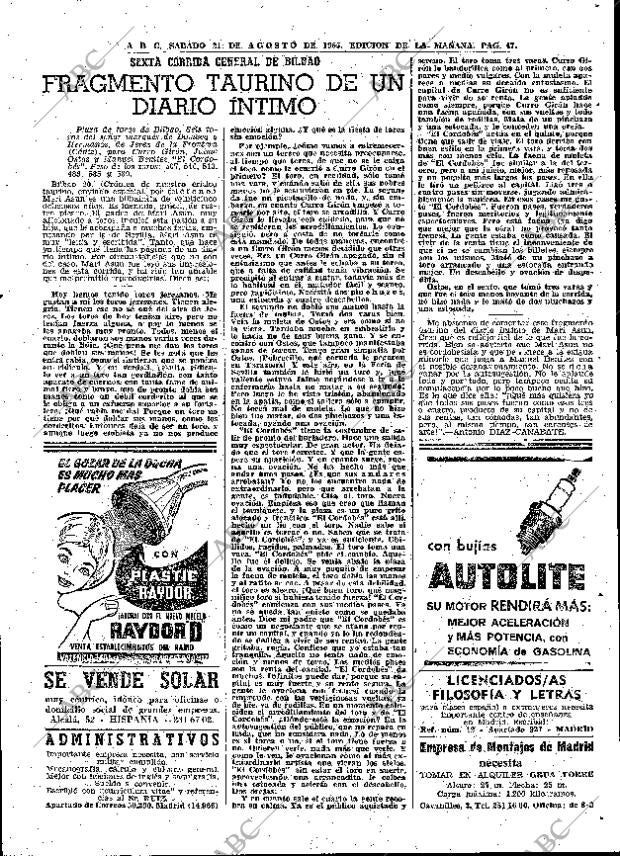 ABC MADRID 21-08-1965 página 47