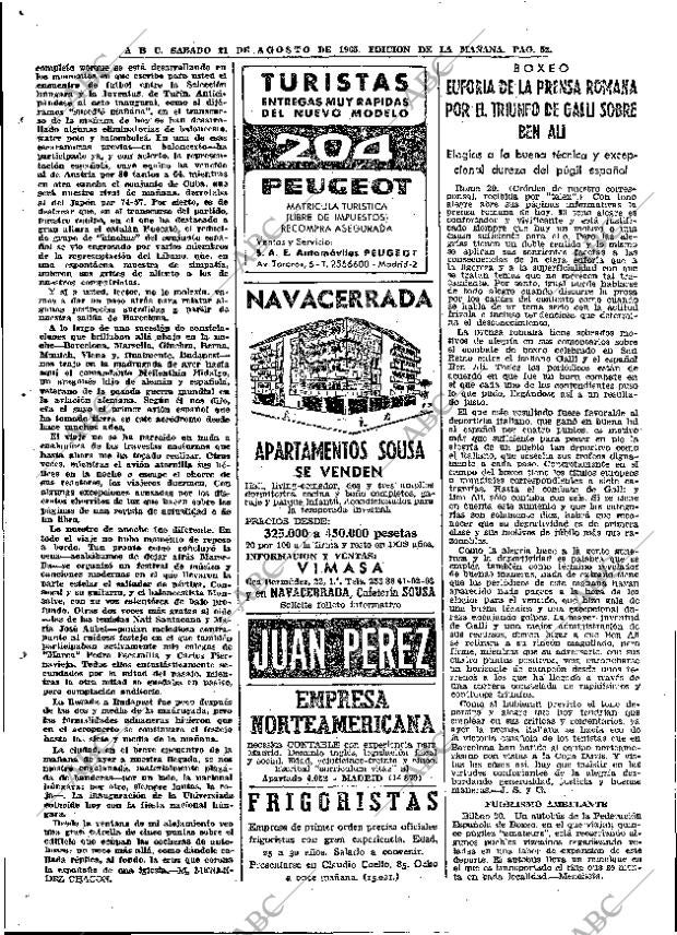 ABC MADRID 21-08-1965 página 52