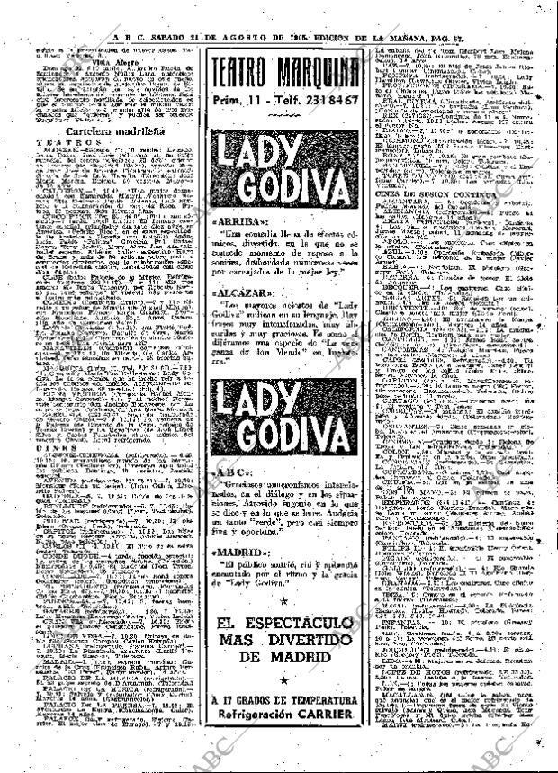 ABC MADRID 21-08-1965 página 57