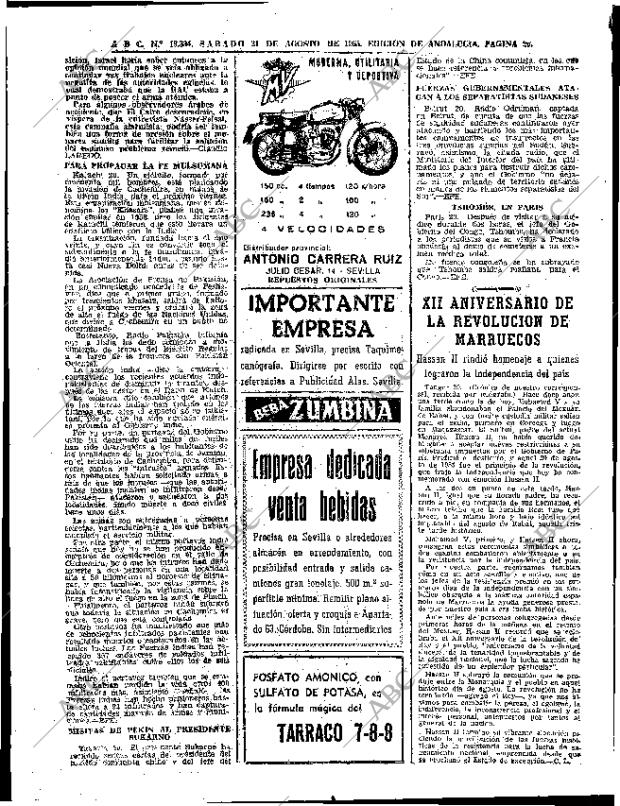 ABC SEVILLA 21-08-1965 página 20