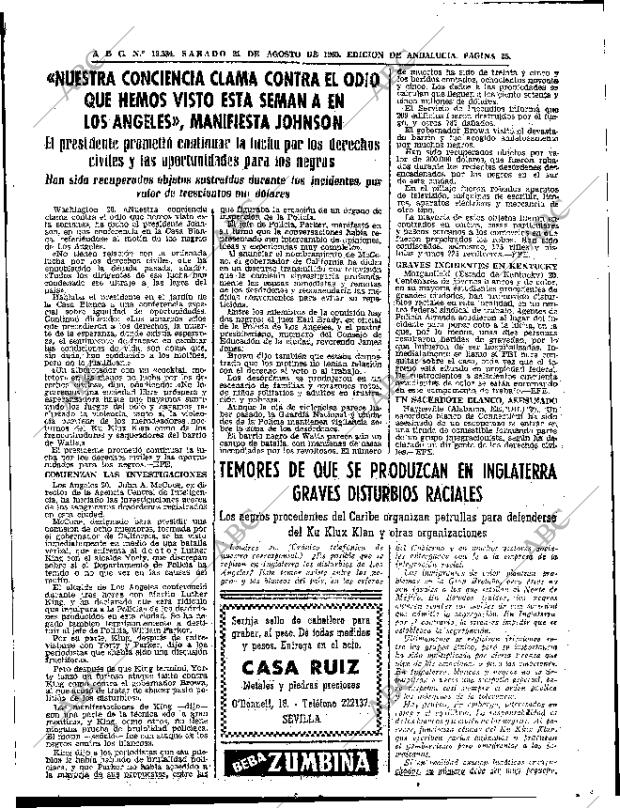 ABC SEVILLA 21-08-1965 página 25