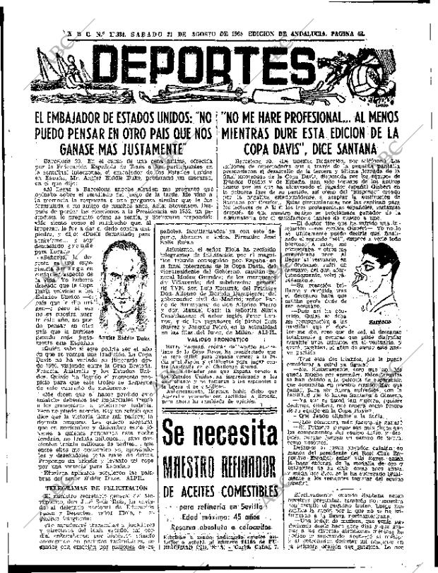 ABC SEVILLA 21-08-1965 página 43