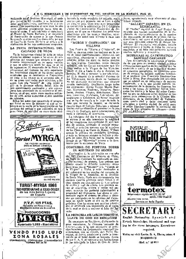 ABC MADRID 01-09-1965 página 42